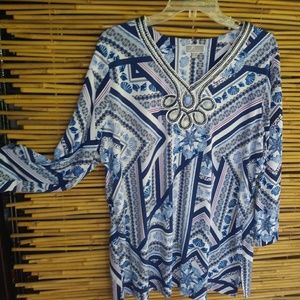 M Collection 1X Blue Sea Shell Top Plus